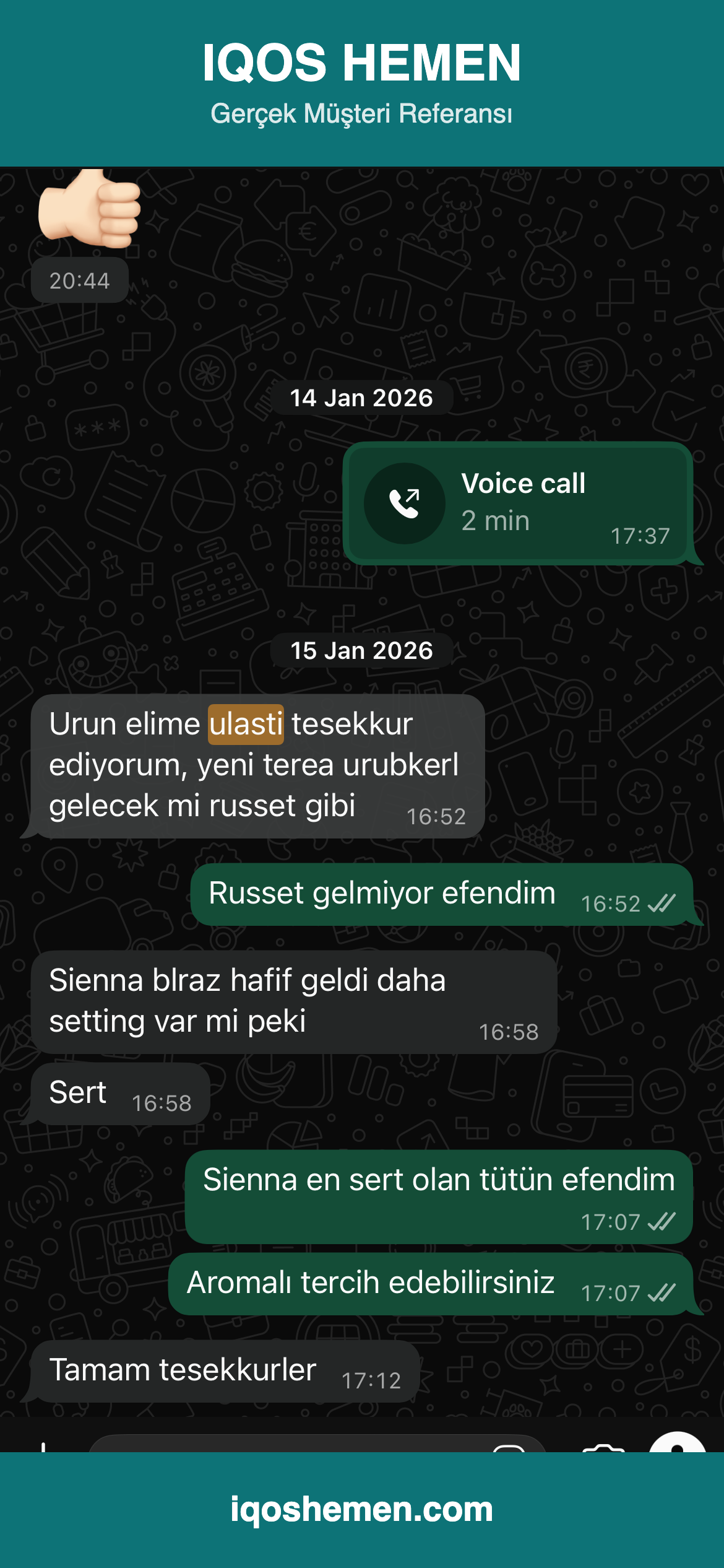 Müşteri referansı önizleme