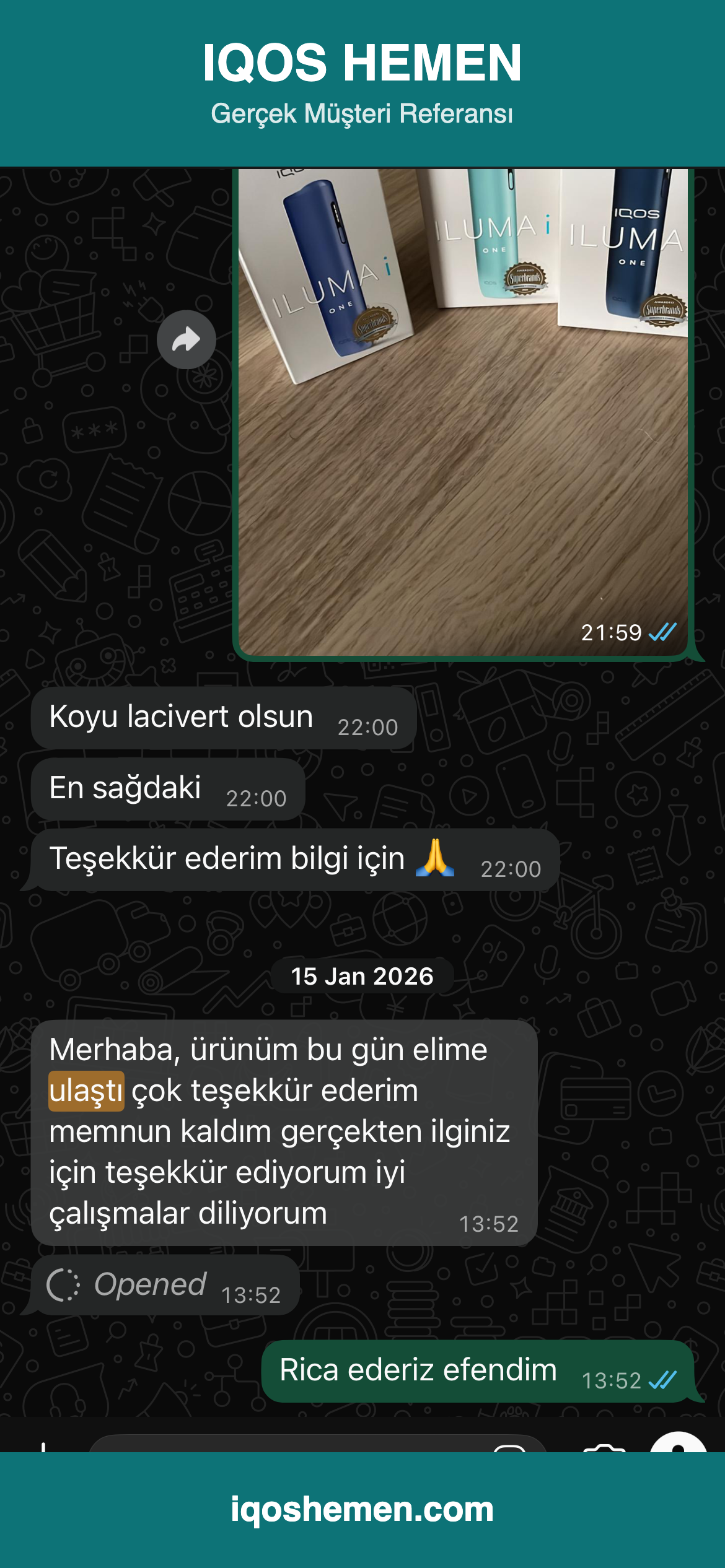 Müşteri referansı önizleme